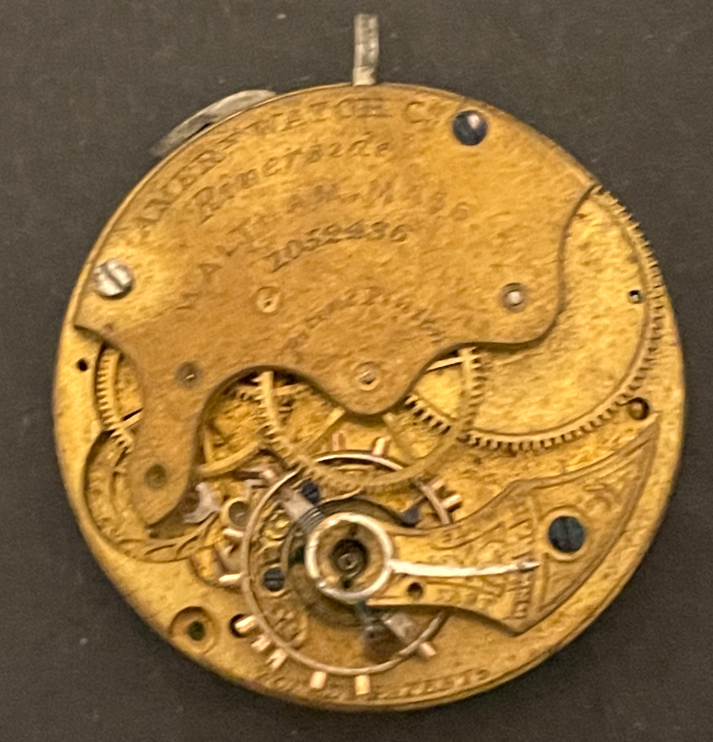 Antique 1877 Waltham Riverside 1873 Pocket Watch Movement Parts/Repair 8s 7j USA