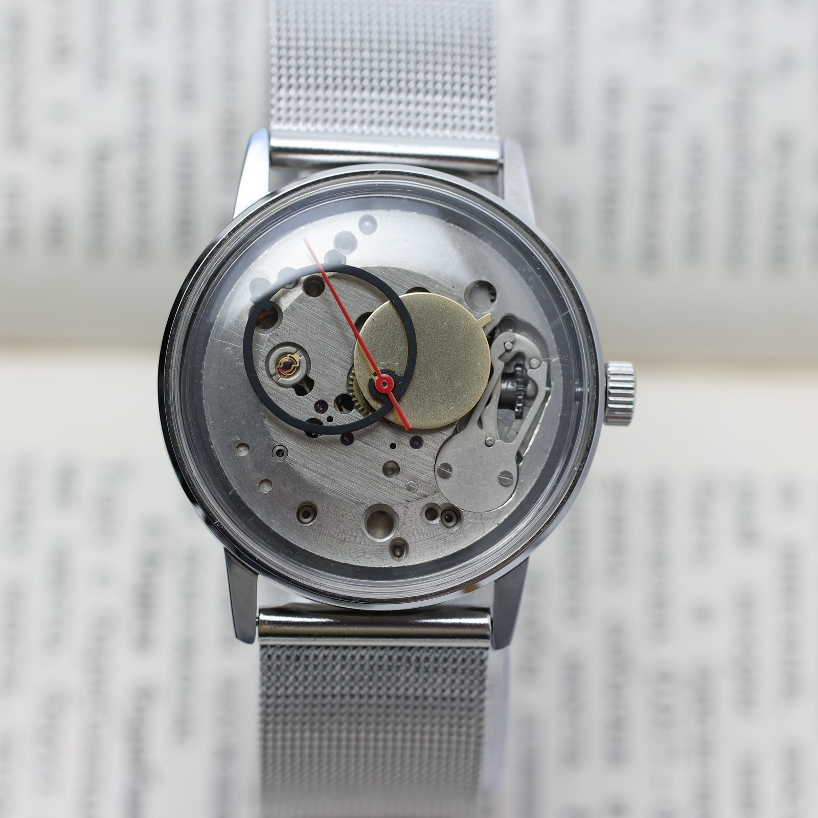 Wristwatch Raketa Skeleton Minimal Steampunk Style Vintage Soviet. Case 34mm.