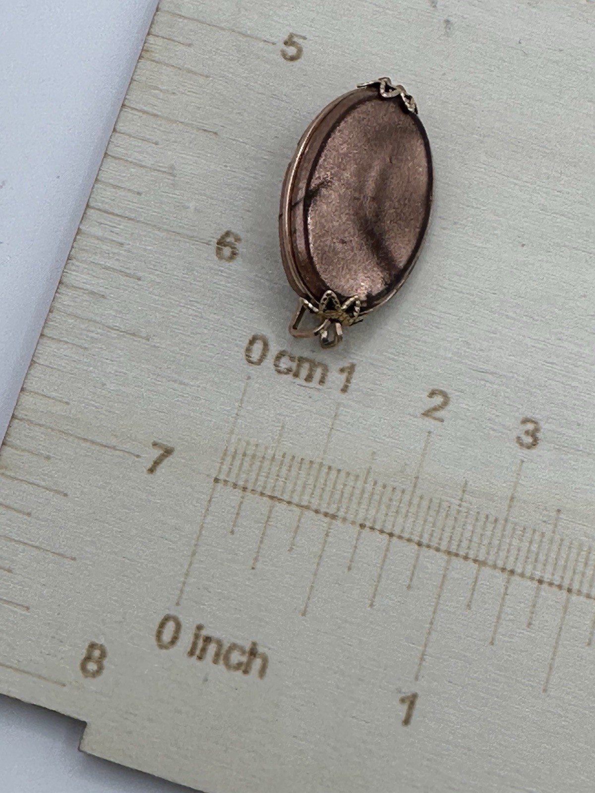 Vintage Hillcraft Earrings Copper Gold Shimmer Lucite Slip-On