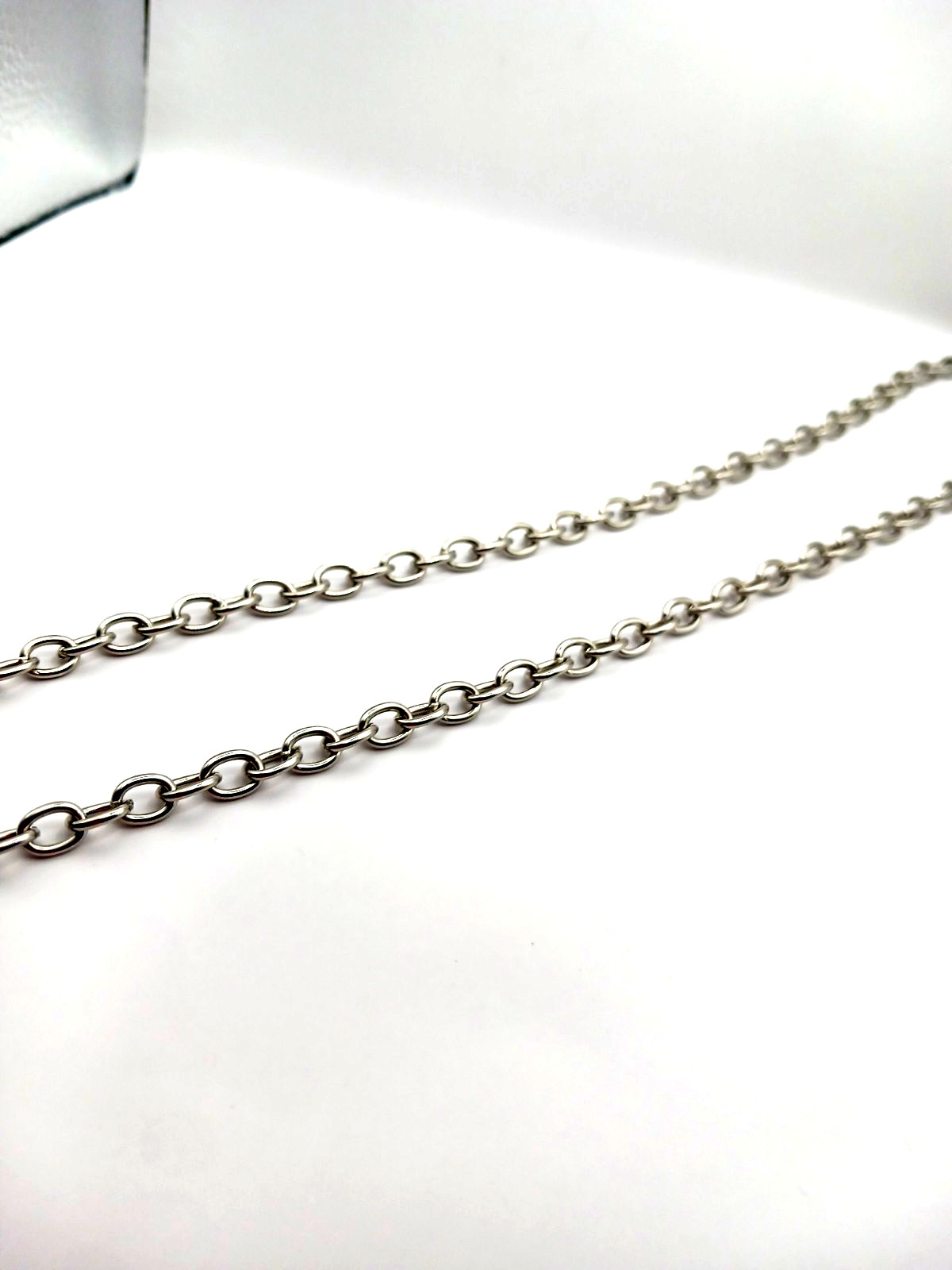 Black + Silver Gothic Heart Pendant with Silvertone Chain 21 Inches