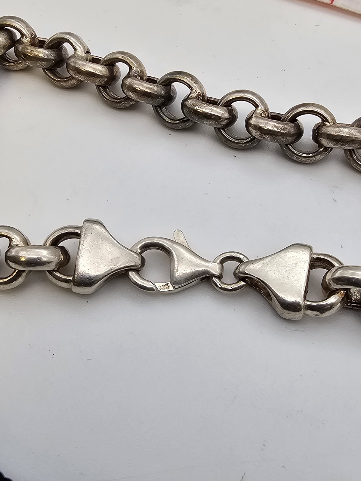 Vintage Italy 925 Sterling Silver Heavy Rolo Link Chain Bracelet – 13.94g
