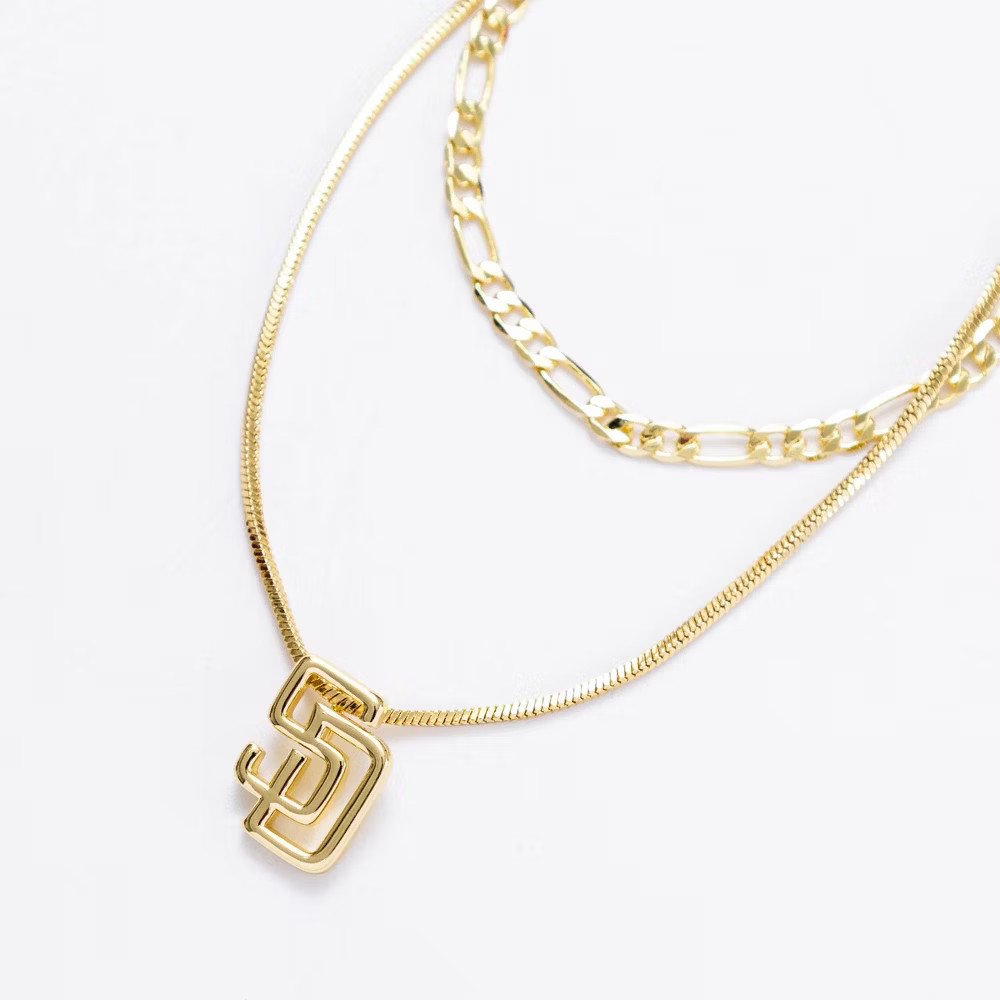 Bijoux Sport by Luv Aj MLB “San Diego Padres” Double Chain Logo
