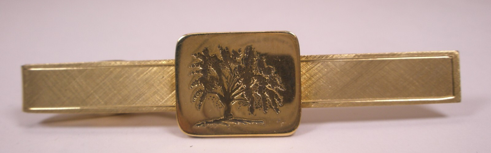 GE General Electric Gold Filled Tree of Life Vintage LARGE Tie Bar Clip