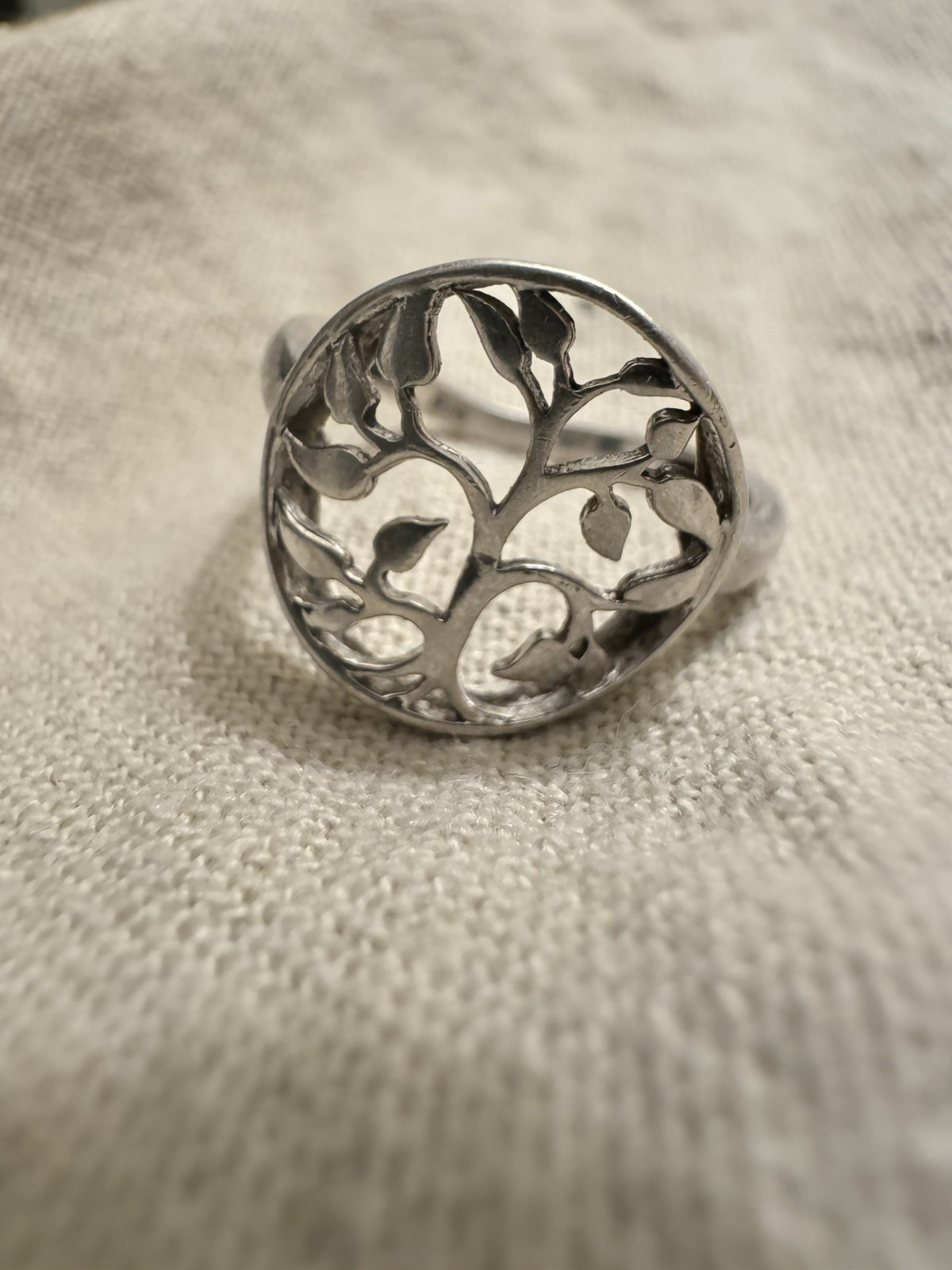 Sterling Silver Tree Of Life Ring Size 7