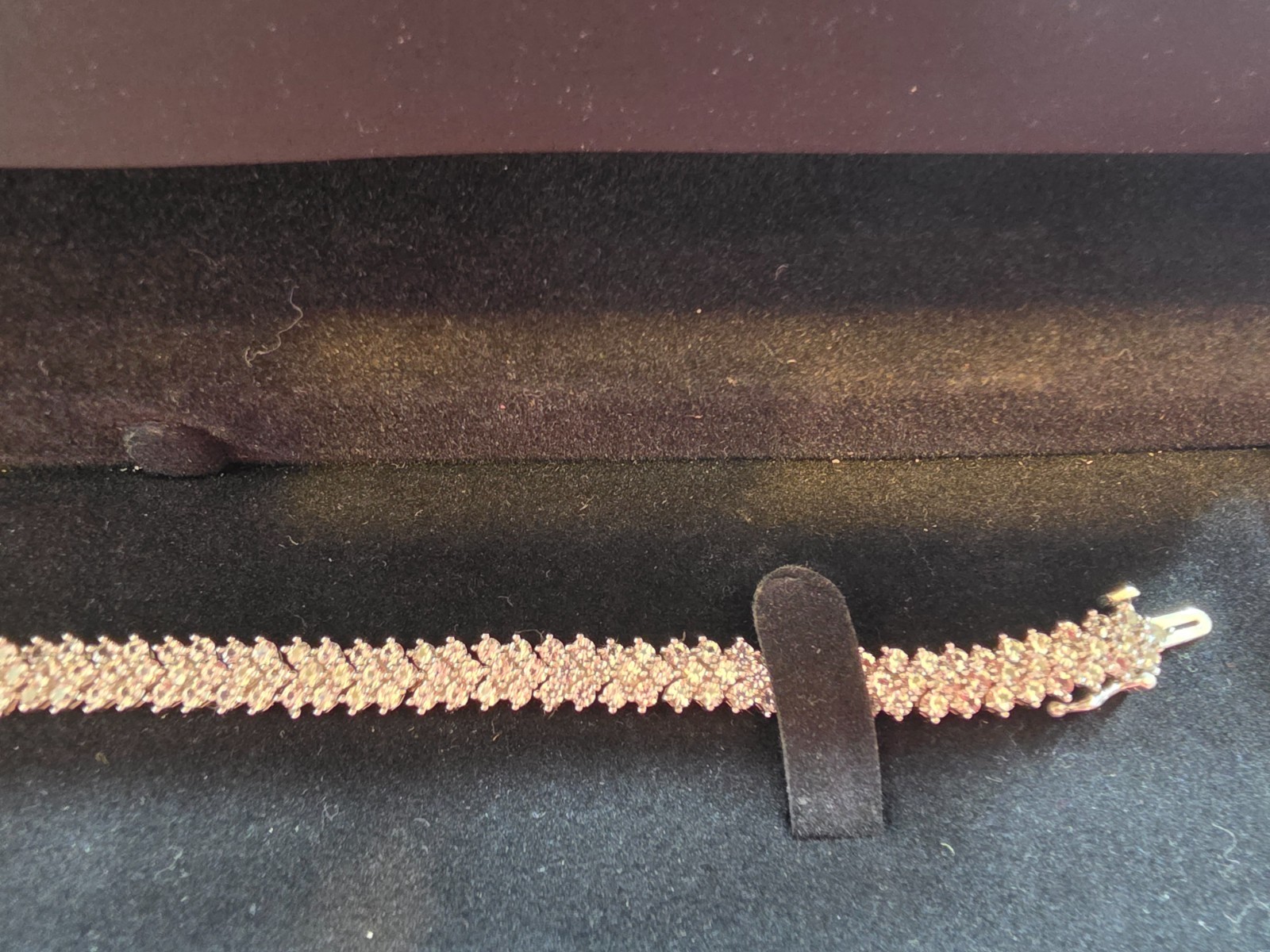 Silver tennis bracelet with stones
