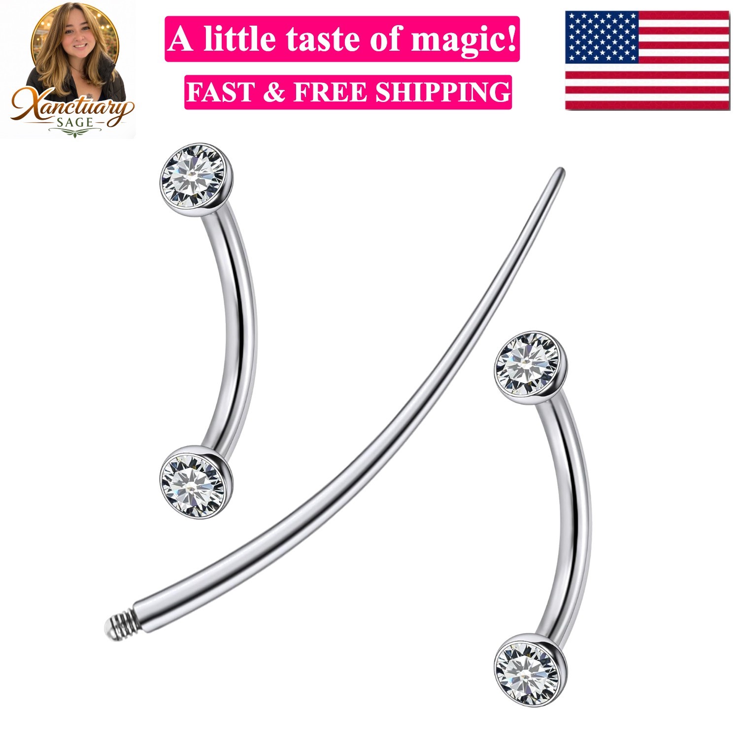 F136 Titanium 16g 6/8/10mm Eyebrow/Rook/Snug/Vertical-Labret/VCH/Snake-Eyes/A…