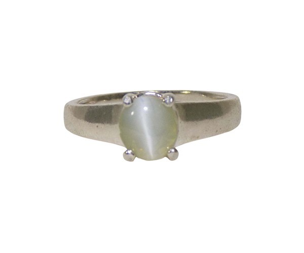 19thC Antique 1¼ct Chrysoberyl Cat’sEye+Silver Ring: Ancient Rome Evil Eye Guard