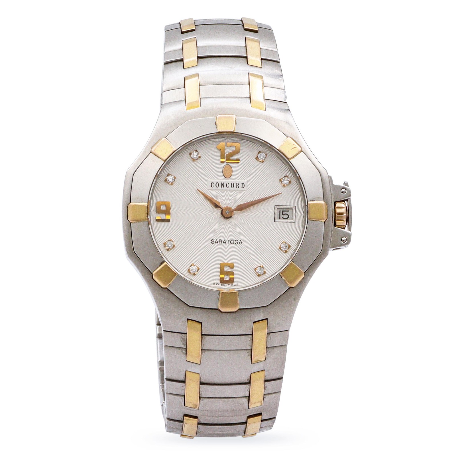 Concord Saratoga Stainless Steel Diamonds Date Quartz Men’s Watch Ref.24.C2.1894