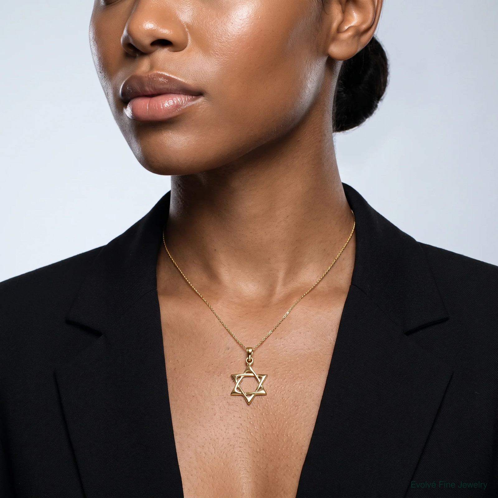 10K / 14K Yellow Gold Star Of David Pendant