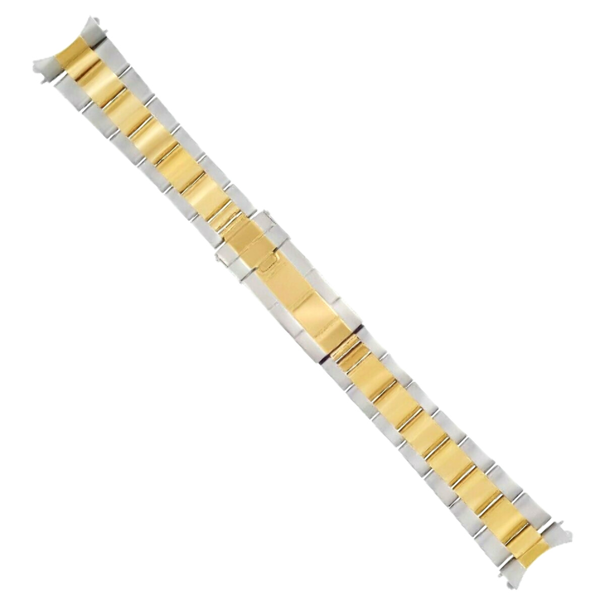 OYSTER WATCH BAND BRACELET FOR ROLEX 1601 1603 1605 16613 GOLD/SS 20MM FLIP LOCK