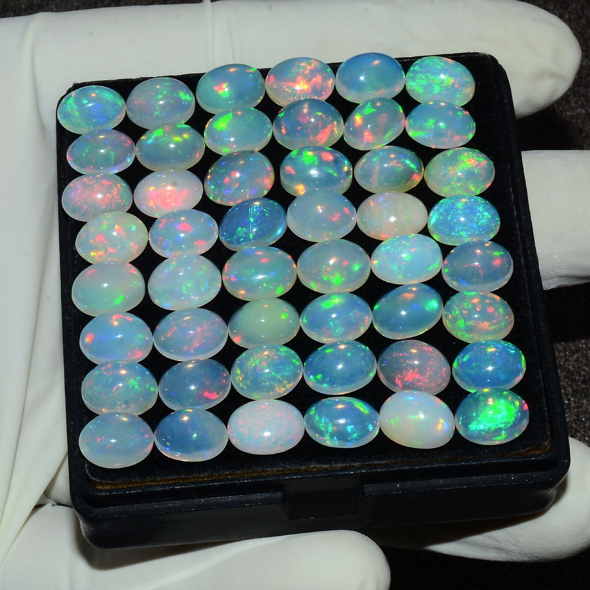Set 10 Pcs Natural Opal Ethiopian Hi-Grade 9mmx7mm Flashy Colors Loose Gemstones