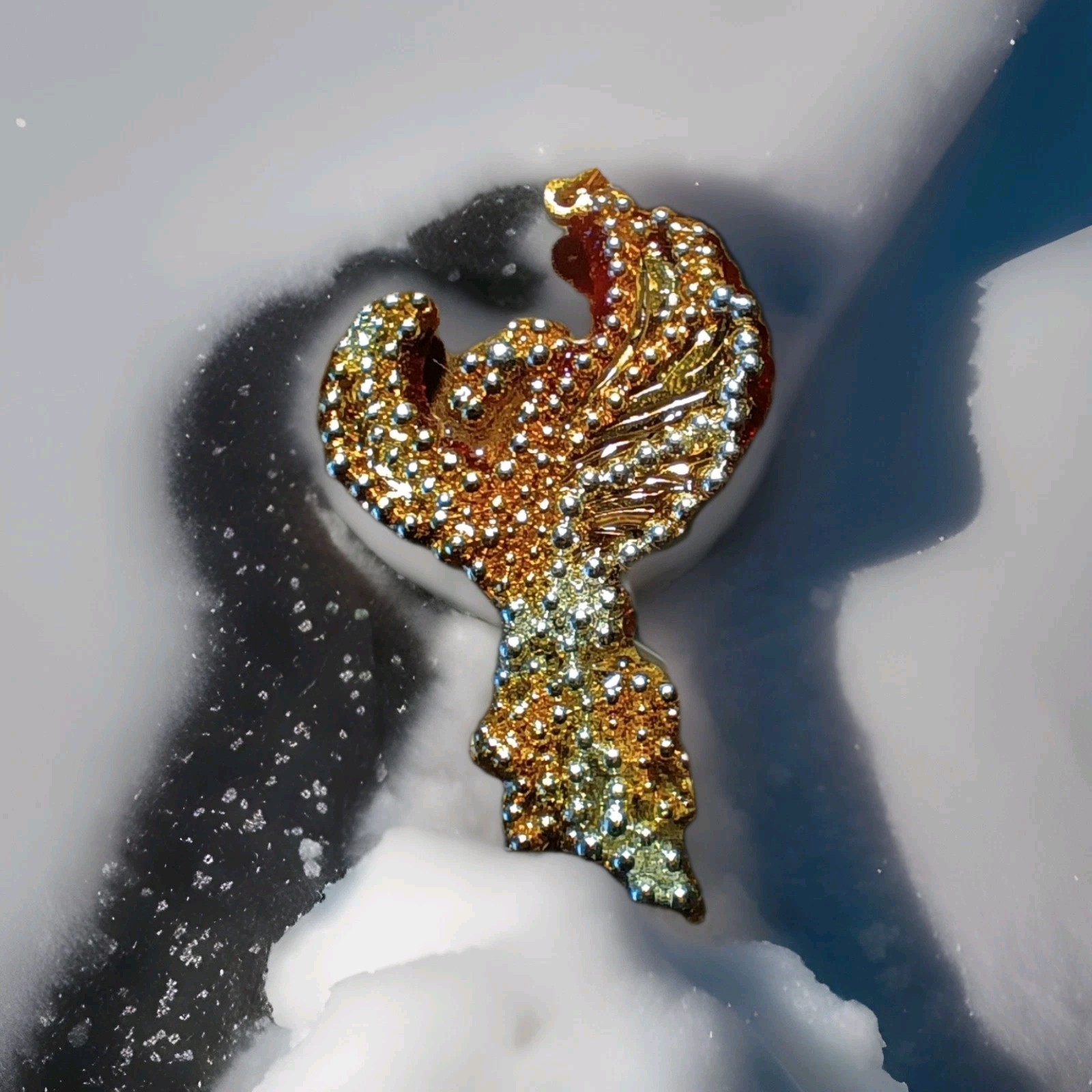 Phoenix Necklace Reversible Pendant Jewelry Crystal Phoenix Gift