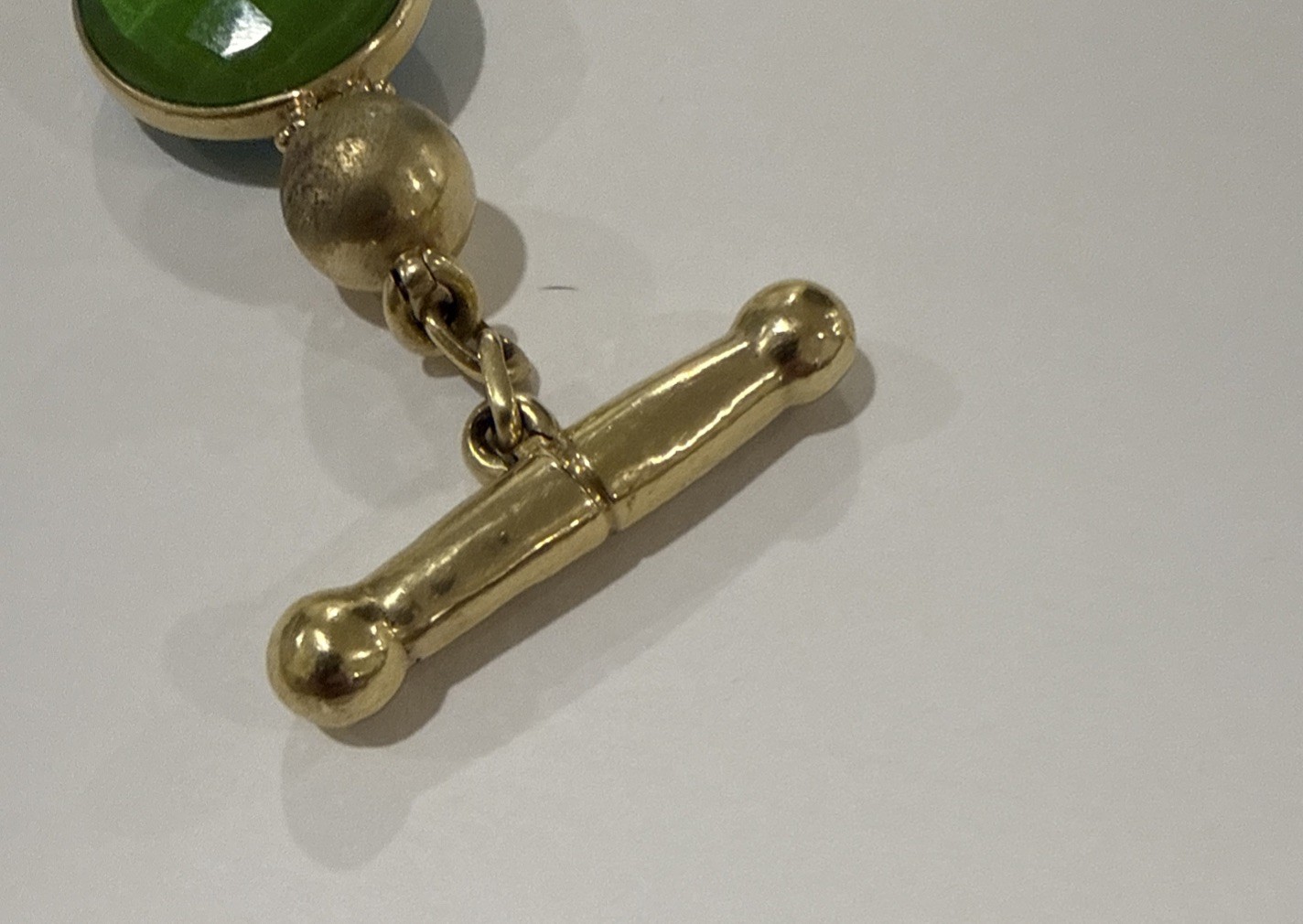 Vintage Steve Vaubel Signed Gold Plated Bracelet W/Gems – Estate Jewelry – 9”