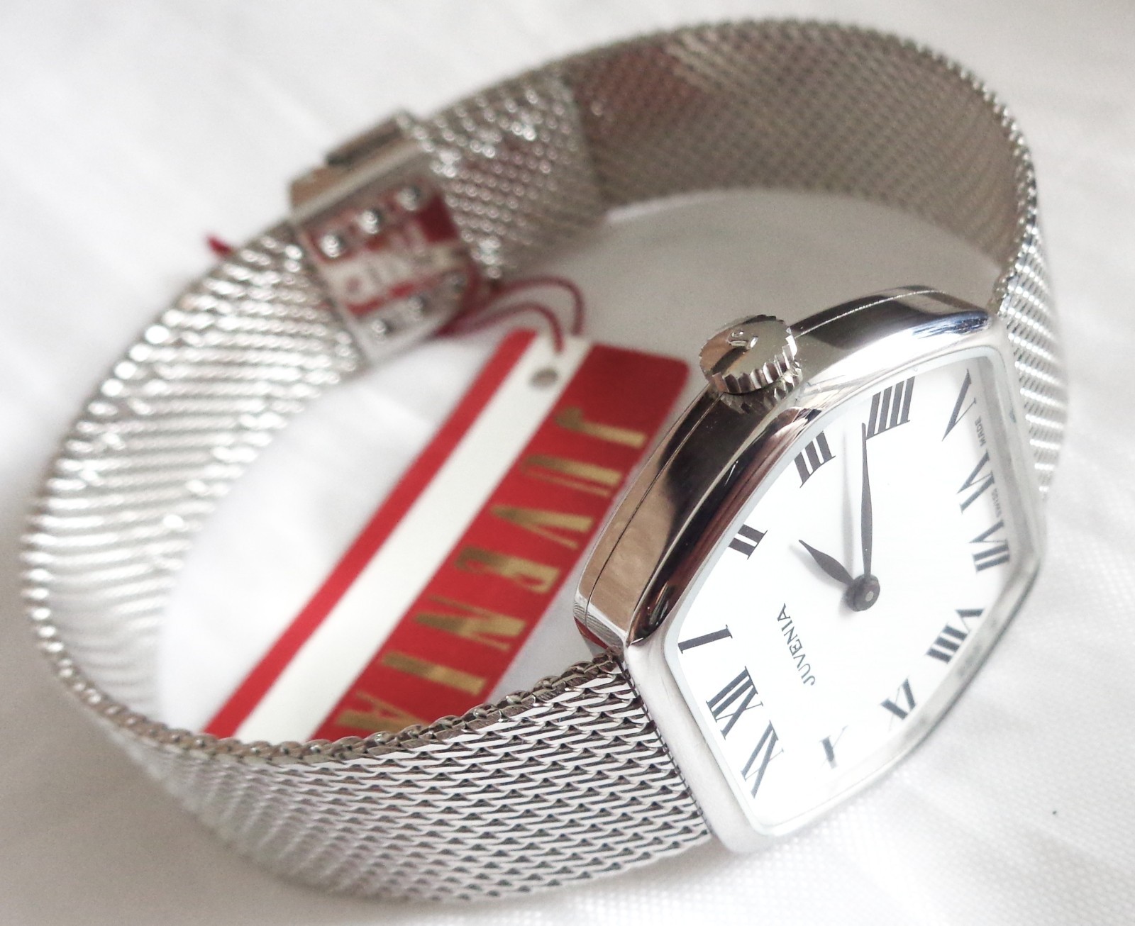 Vintage Juvenia Winding Stainless Steel Ladies Watch Ref 9107X-BA Swiss 17J NOS