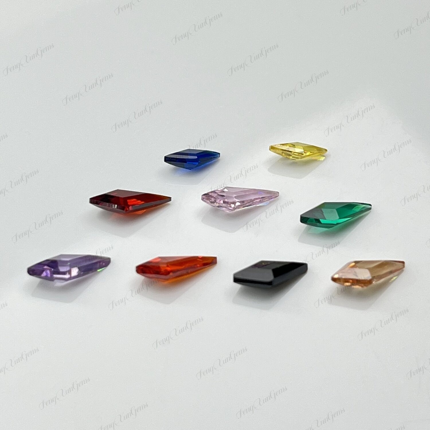 Wholesale Cubic Zirconia Kite Cut Multicolor Color Loose Gemstone For Jewelry