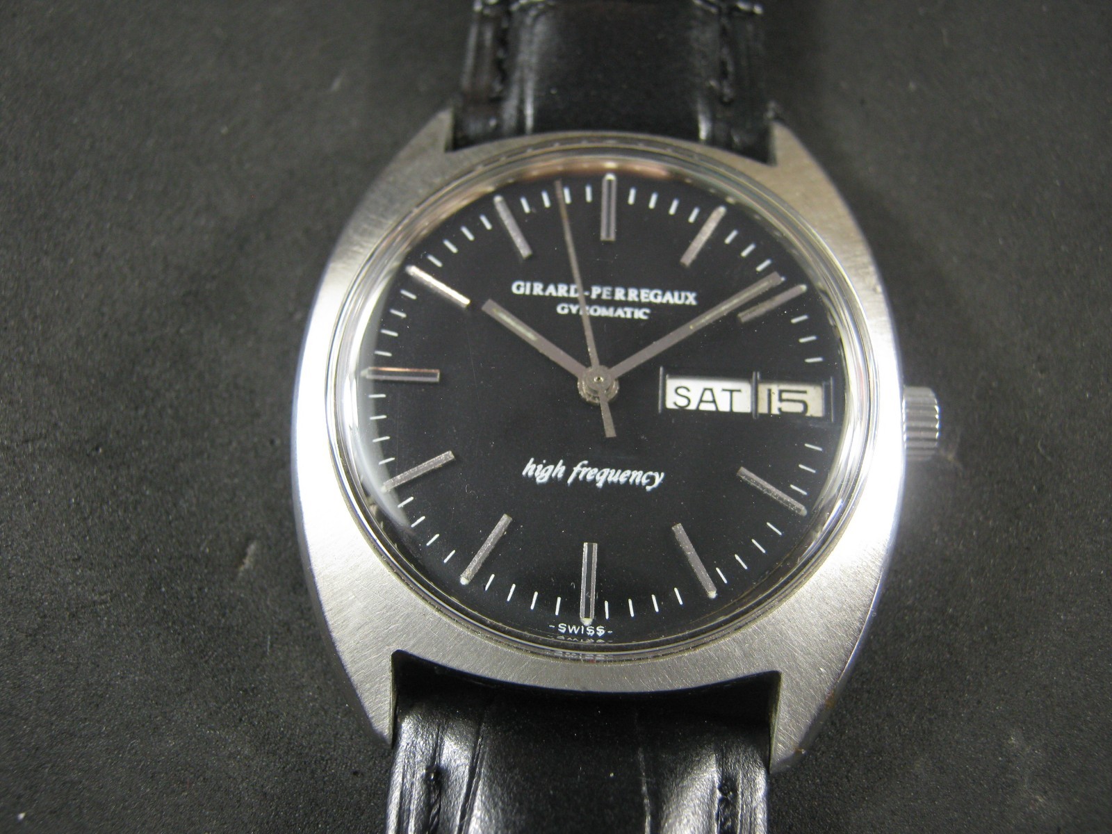 GIRARD PERREGAUX HIGH FREQUENCY GYROMATIC Black Dial Serviced Men’s 35mm