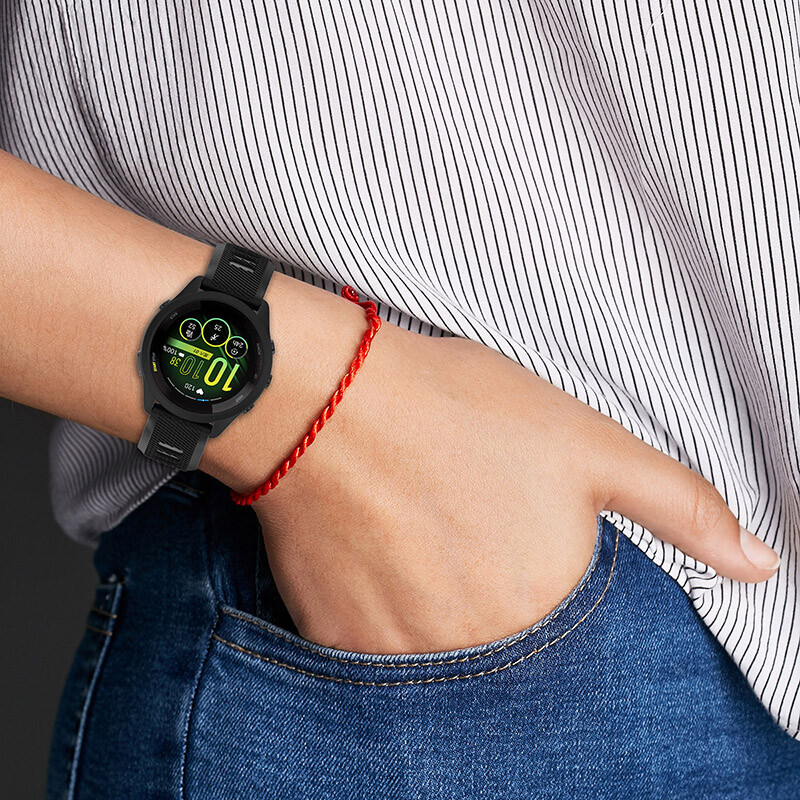 18/22MM Sport Silicone Strap Watch Band For Garmin Forerunner 265/265S Venu 2/2S