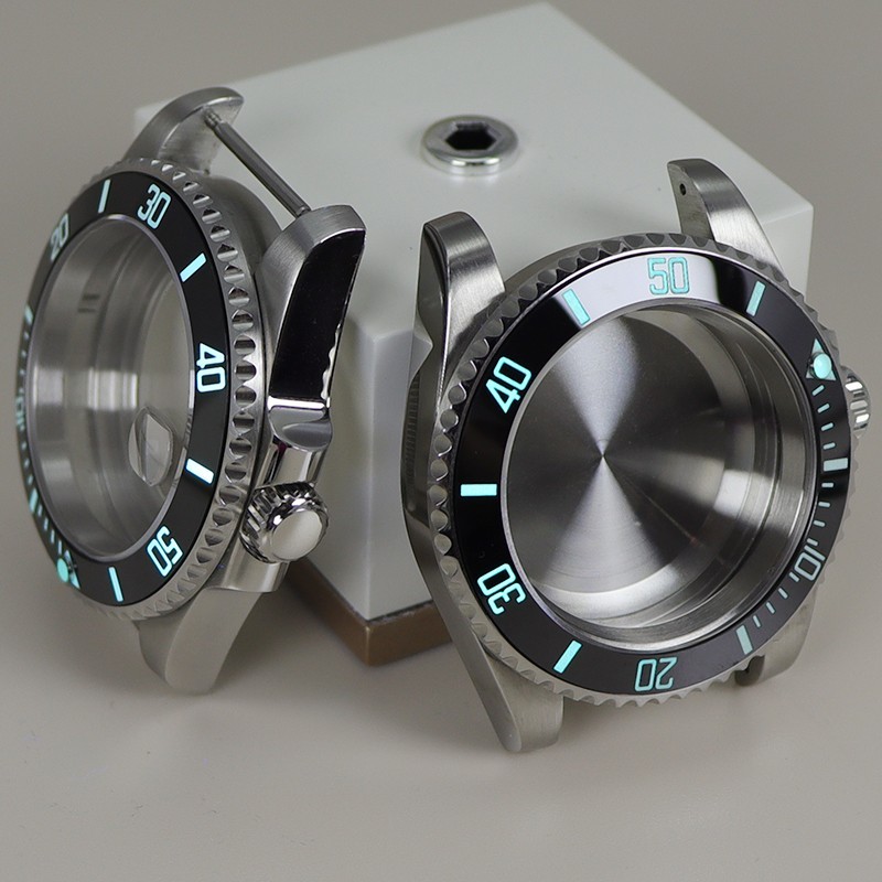 40mm Modify SUB Mods Watch Case Luminous Bezel Sapphire For Seiko NH345 35 36 38
