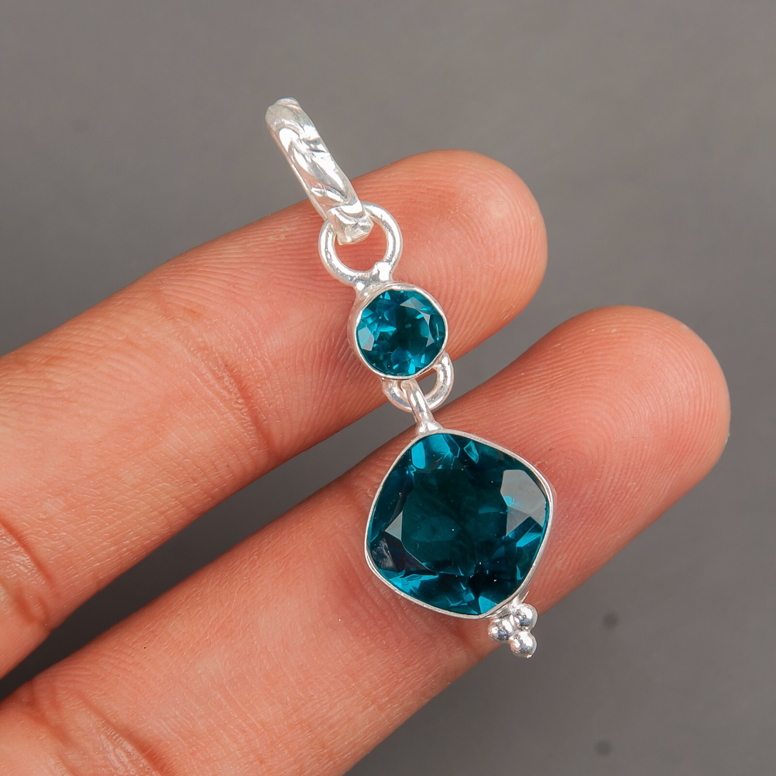 Apatite Gemstone 925 Sterling Silver Jewelry Handmade Pendant1.60″ Gift For Wife