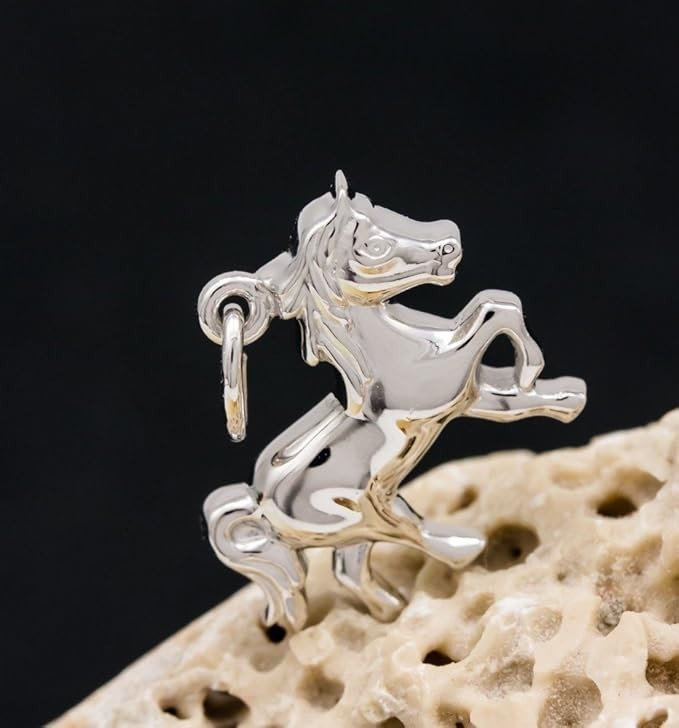925 Silver Pendant Horse High Polished for Men and Women