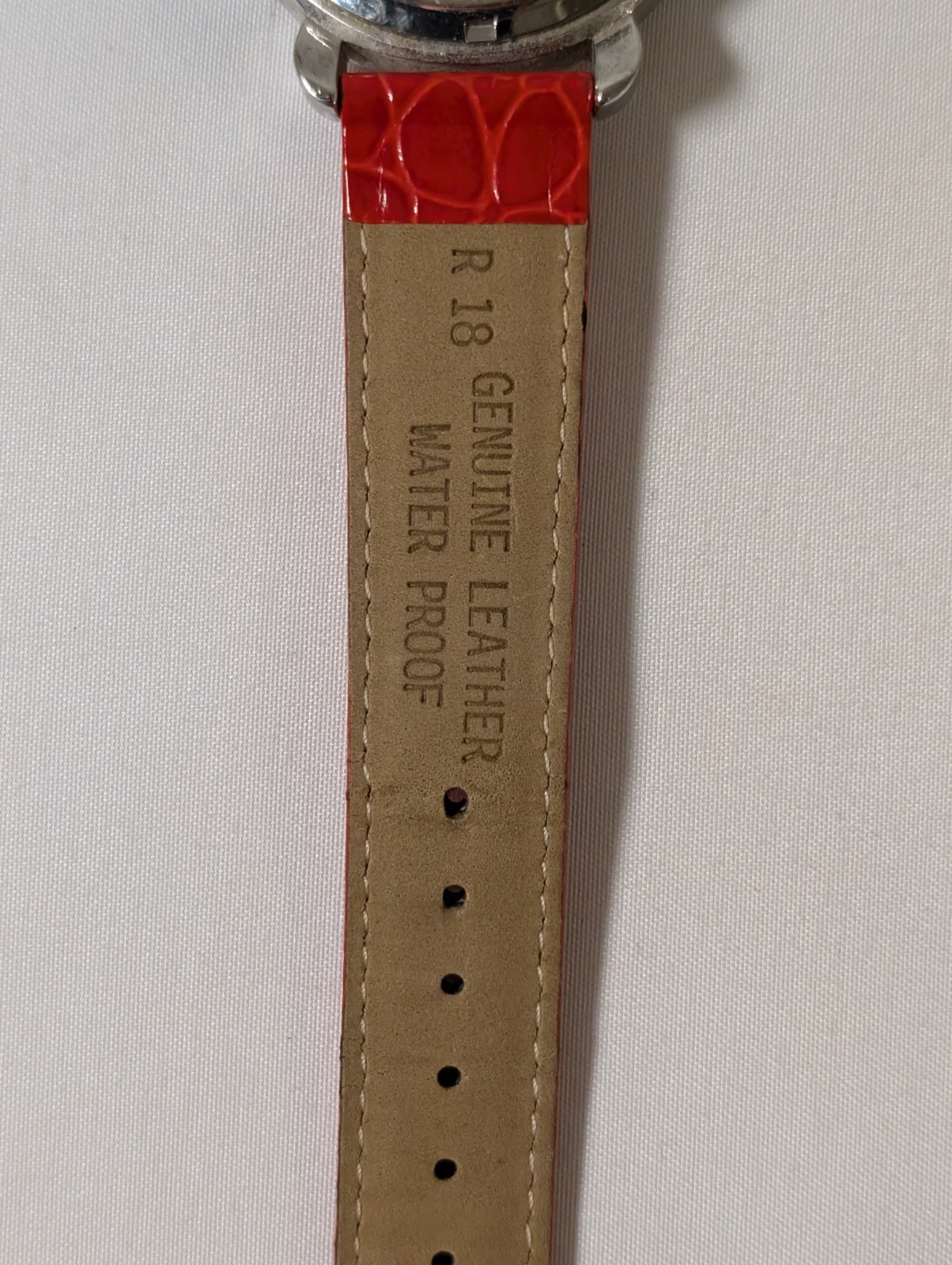 MICHELE CSX Diamond Chronograph Mother of Pearl Watch Red Leather Swiss