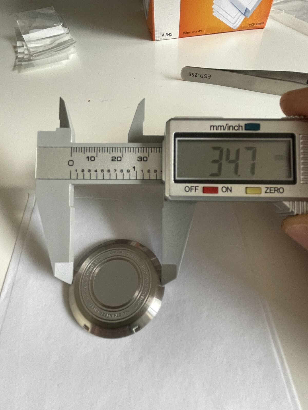 Tandorio Pilot Case Back. NH35. Brushed Stainless Steel. Watch Mod Part.