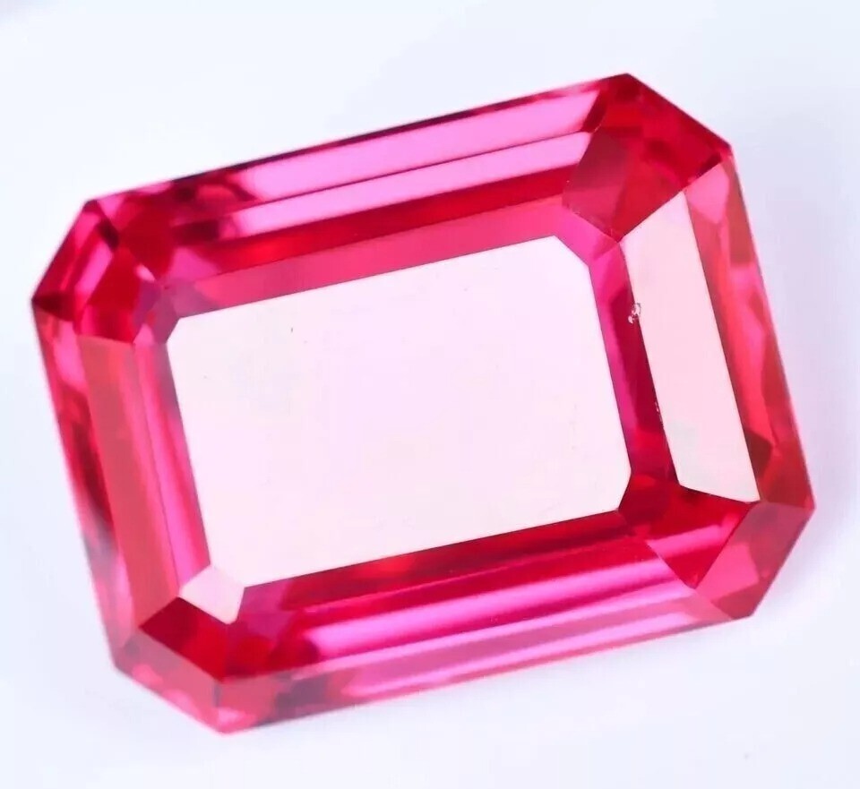 Flawless Natural 40.55 CT+ Pink Red Ruby Certified Emerald Loose Gemstone