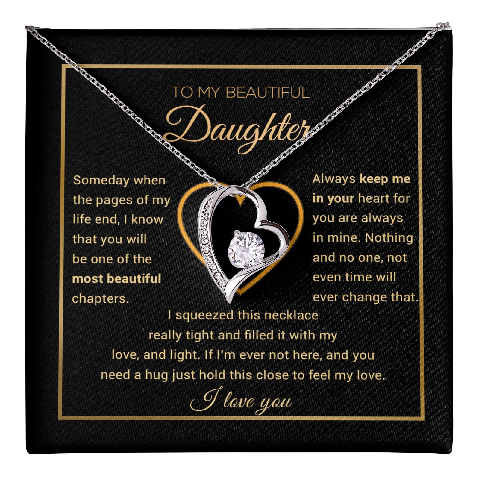 To My Daughter Necklace, Gift For Daughter From Dad, Daughter Father Necklace
