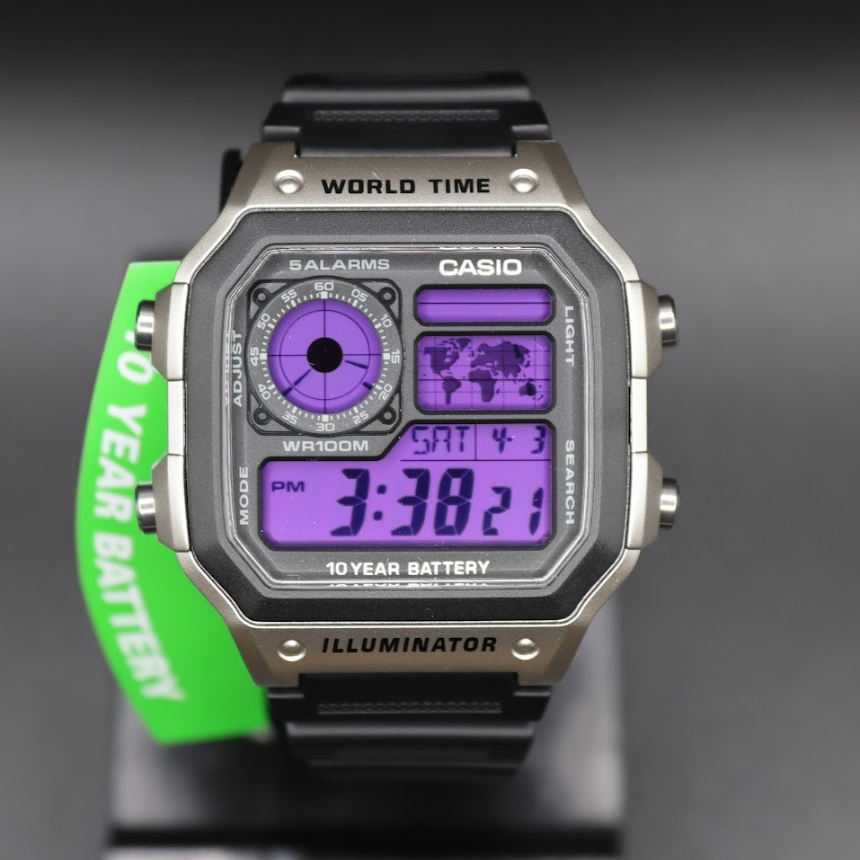 Cyber Violet | CASIO AE-1200WHD Royale | World Time Watch | Mod 🟪