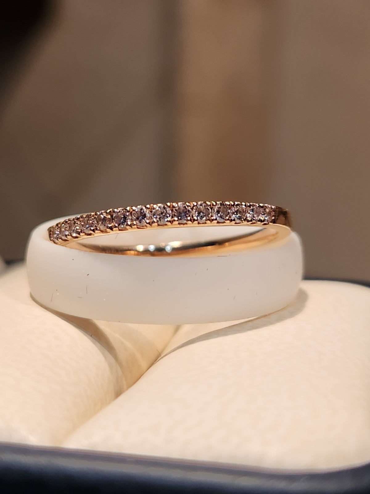 0.35 cttw Natural, Fancy Pink Diamond Band Ring, 14k Gold