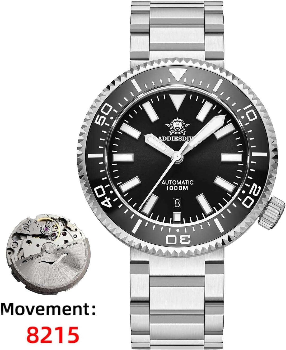 Men’s 1000M Diver Automatic Watch – Luminous Sapphire Crystal, 45MM