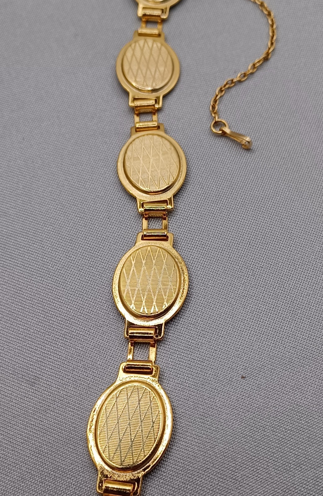 VTG Midas Damascene Bracelet Flower & Bird Black w/Gold Inlay Toledo, Spain8.25″