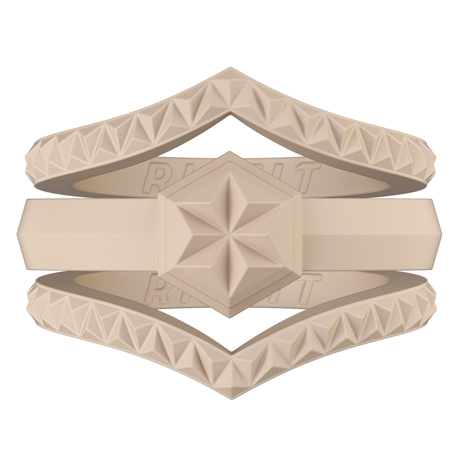 Silicone Wedding Rings for Women by Rinfit. 3 Rings Set Metallic Colors