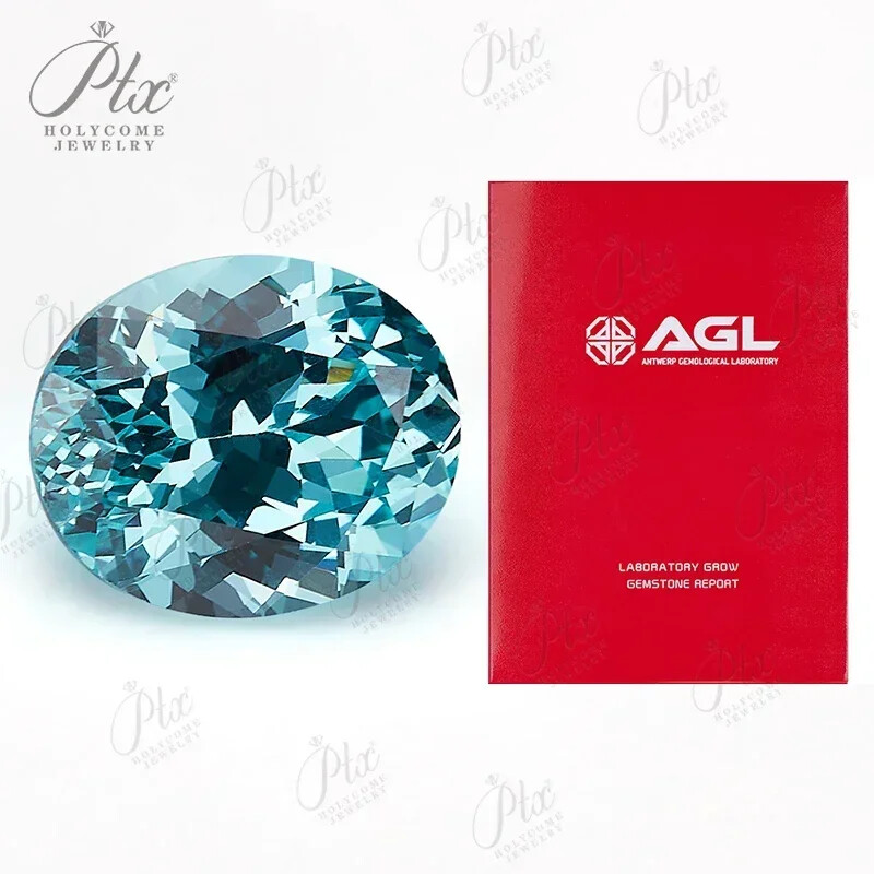 0.3ct-9ct Lab Grown Paraiba Oval Shape AAA Loose Gemstone for Jewelry DIY Making