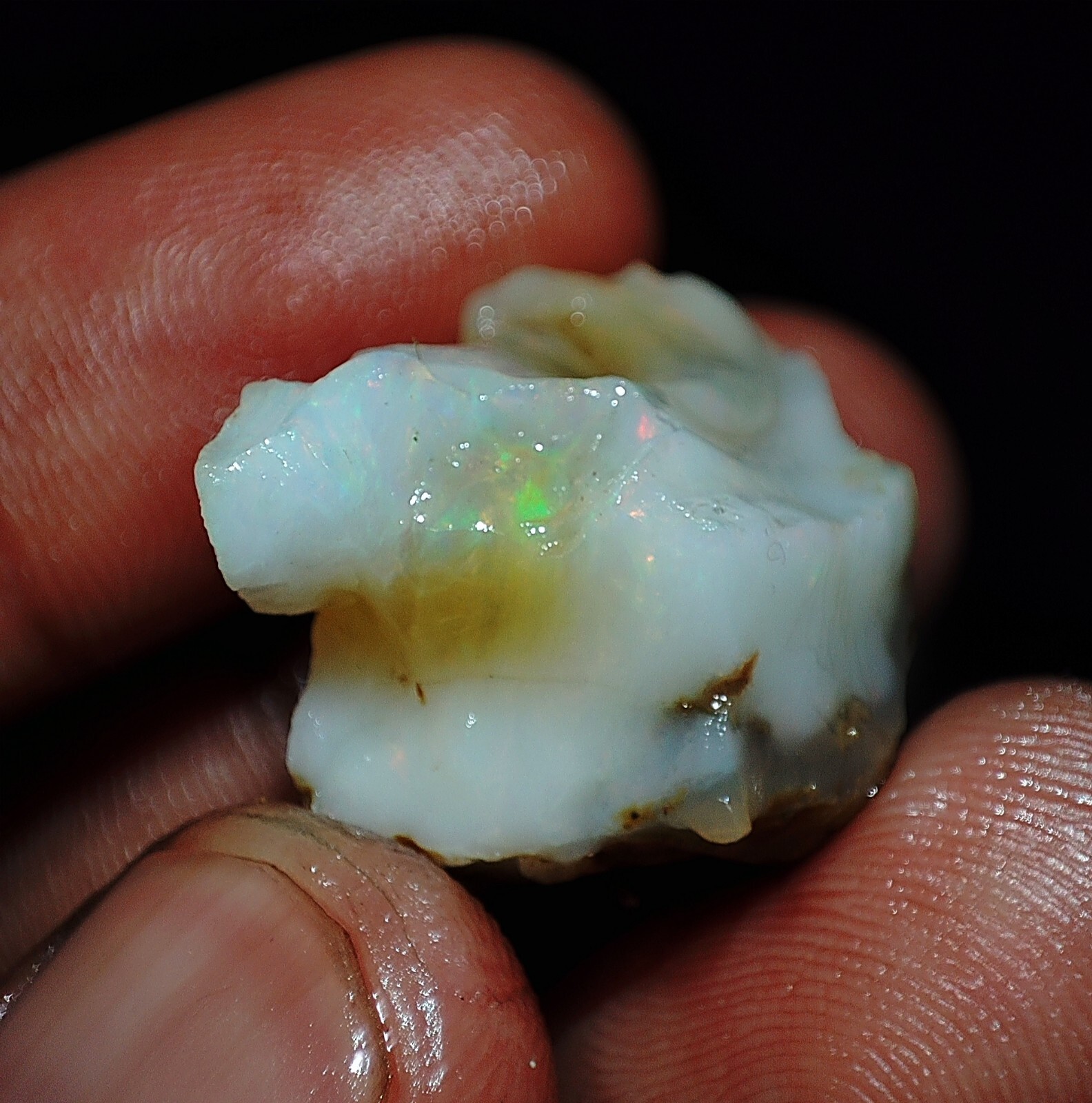 25 Cts Natural Ethiopian Opal Raw Welo Opal Multi Fire Loose Gemstone Opal Rough