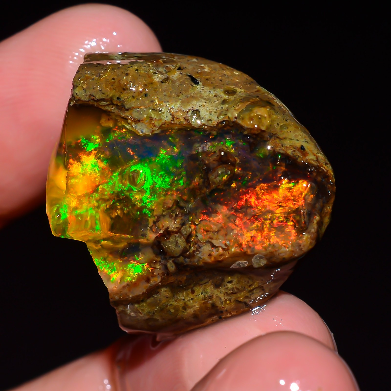 31 Carat Opal Rough Natural Ethiopian Oil Opal Raw, Fire Opal Gemstone
