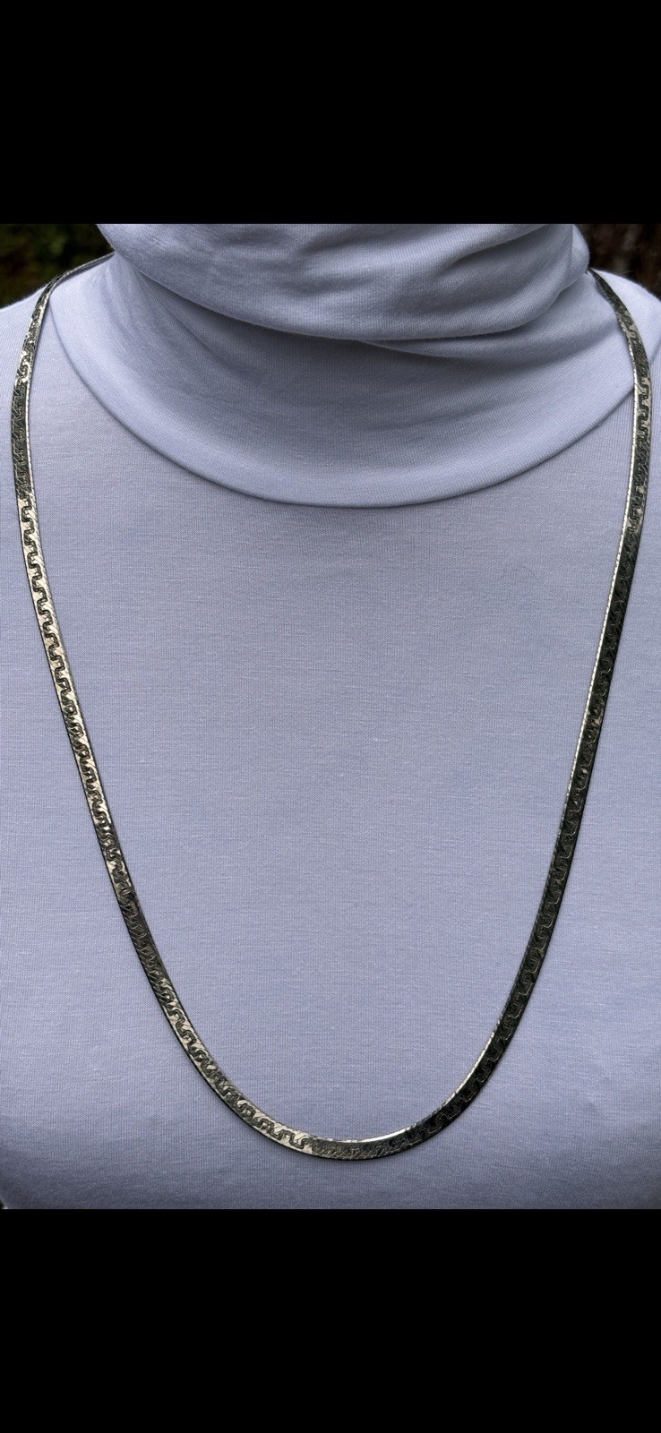 MILOR Made In Italy 30In 5 Mm Herringbone VTG Reversible Necklace Approx 26Grams