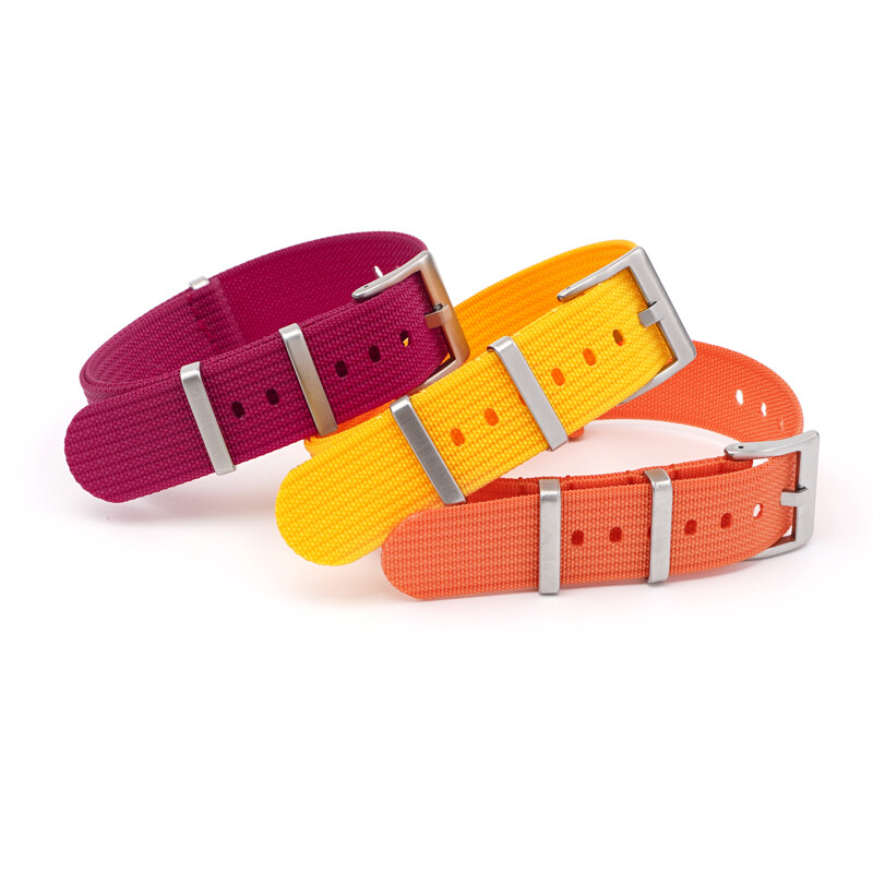 20mm Sport Bracelet Watch Strap Retro One-Piece Long Watchband Weave Nylon Bands