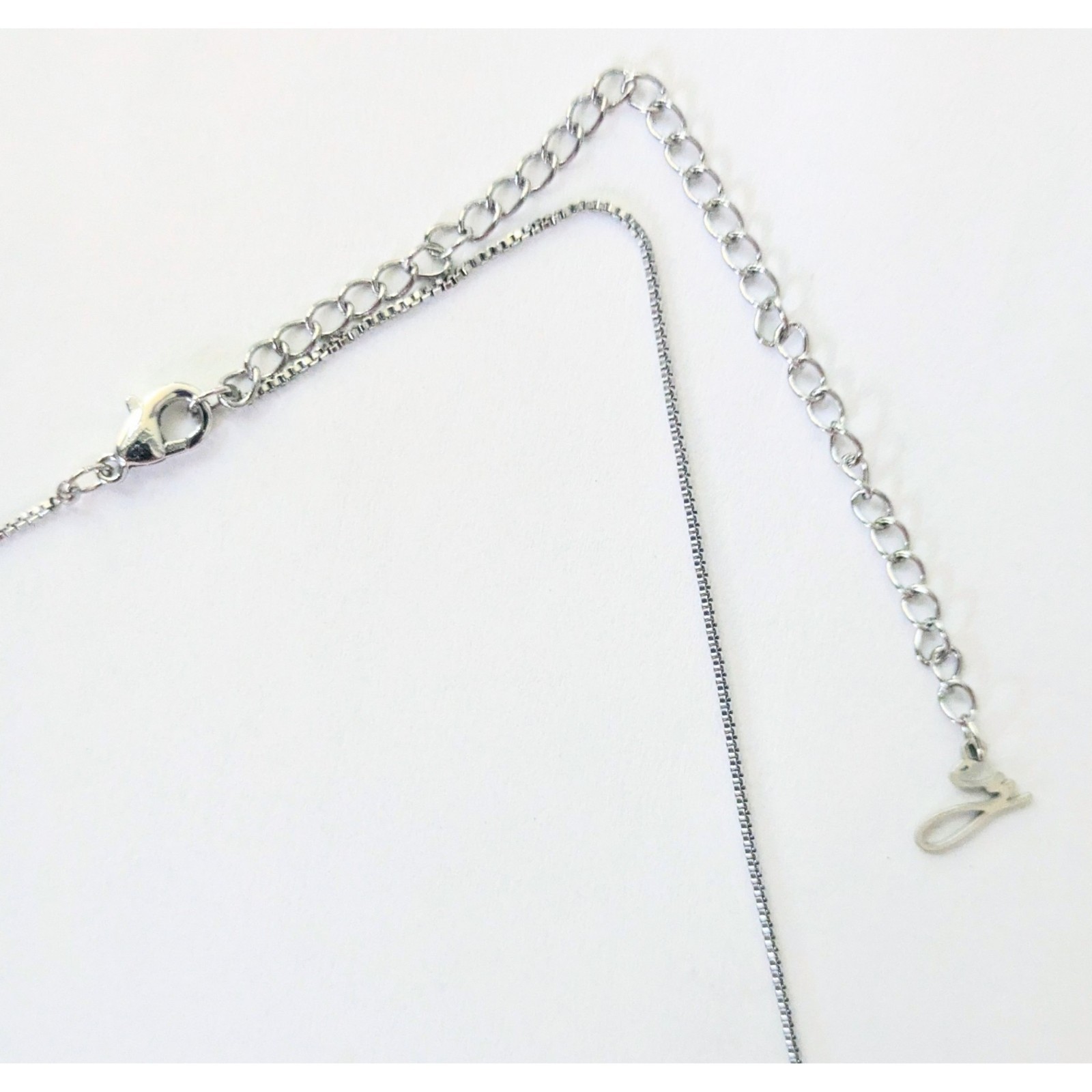 Rhodium Plated Pave Baguette C.Z. Stone Holy Cross Pendant Chain Necklace 16-20″