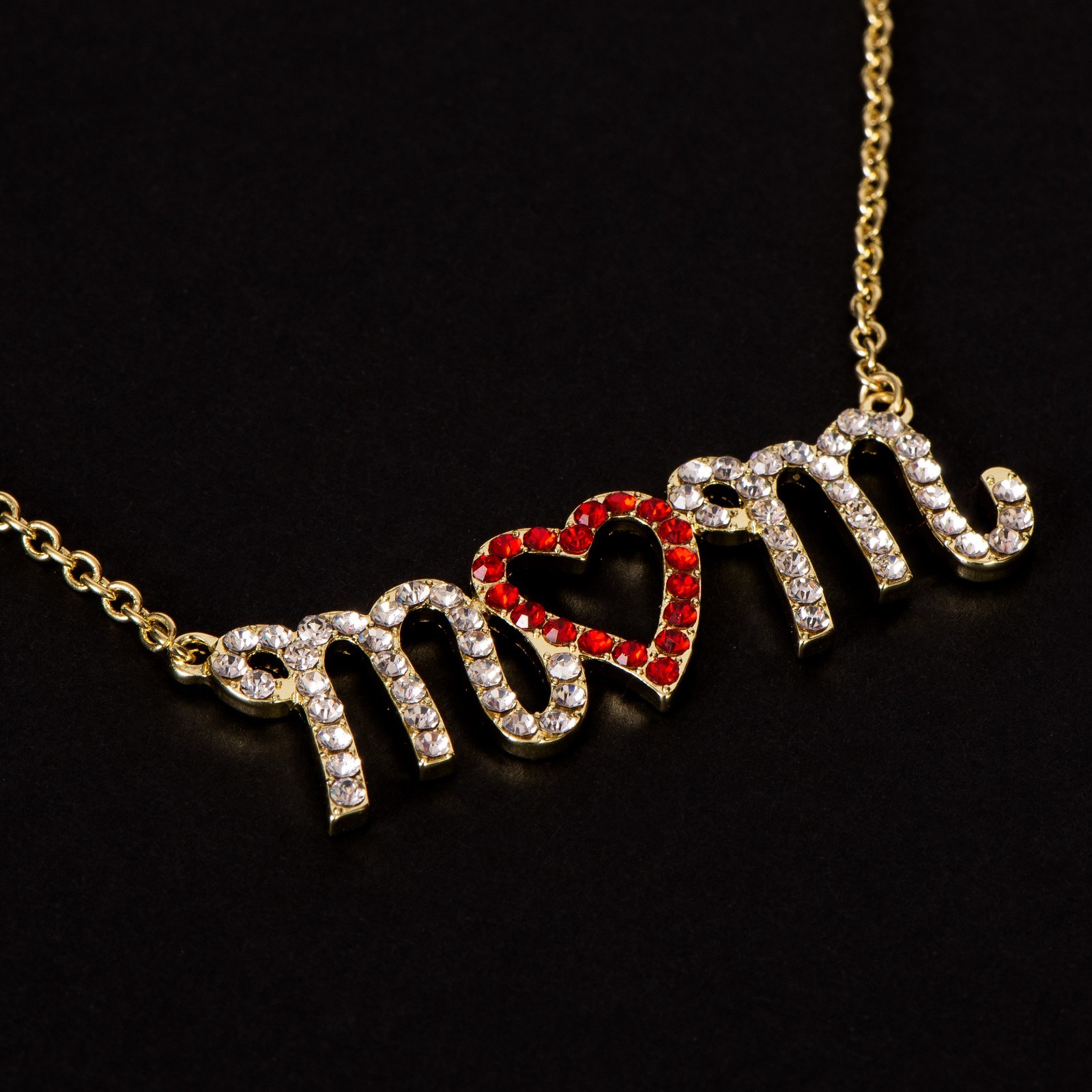 Mom Heart Pendant Necklace in Gift Box – Silver Mom Jewelry Christmas Gift