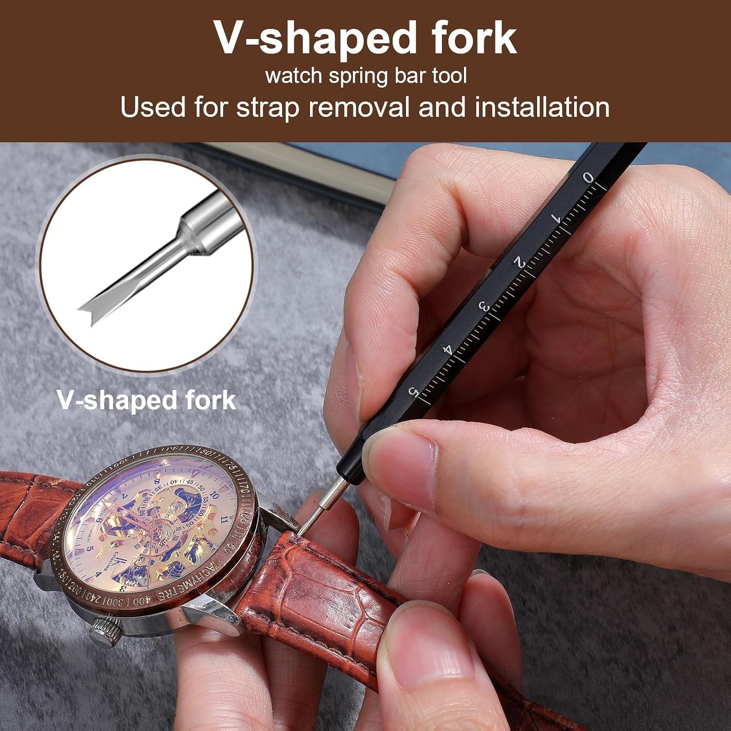 Compact Watch Spring Bar Tool Set with High-Density Cleaning Cloth Included