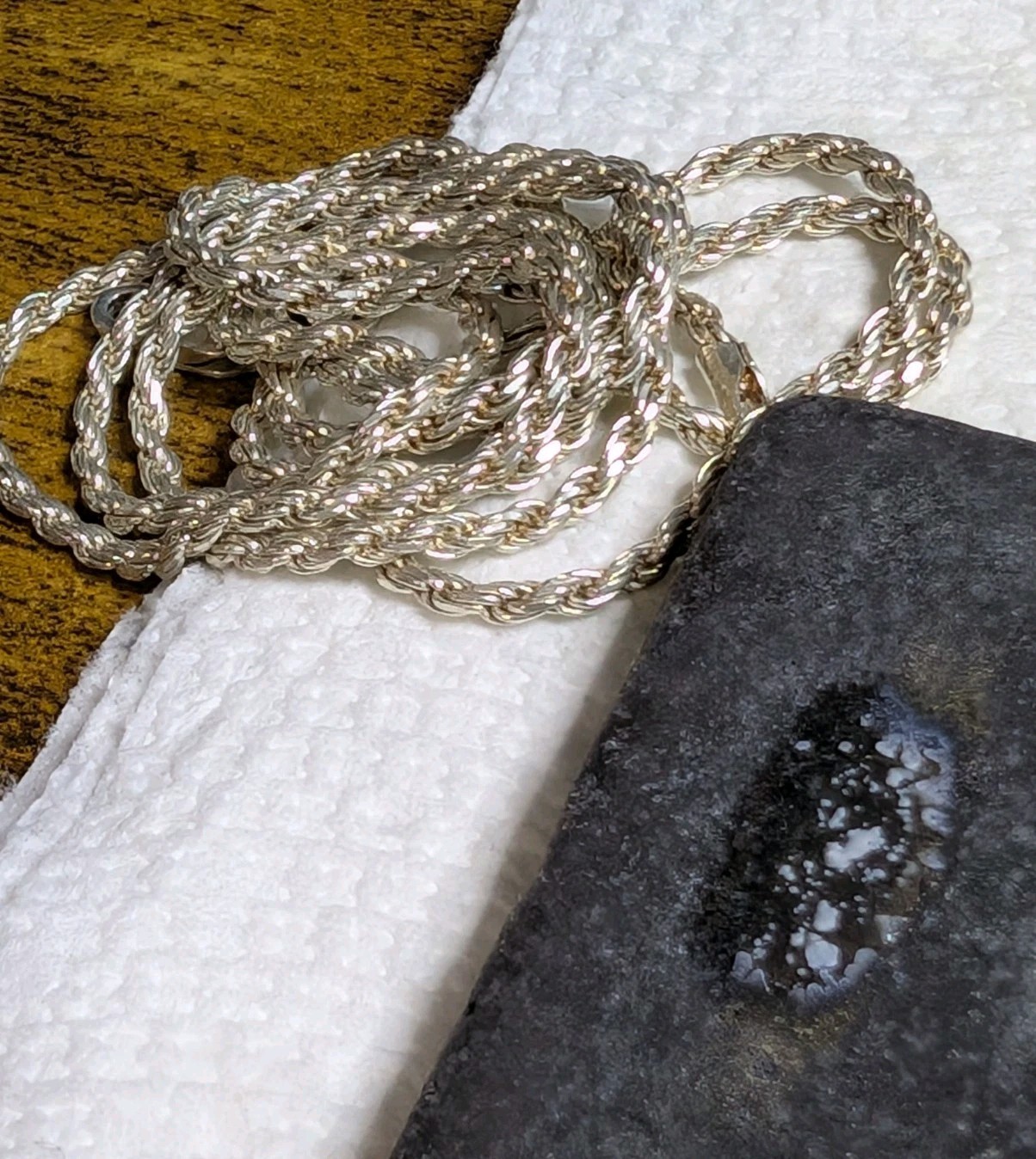 Vtg Italian 925 Sterling Silver Solid Rope Chain Necklace 30″ 2.2mm 14.7g Unisex