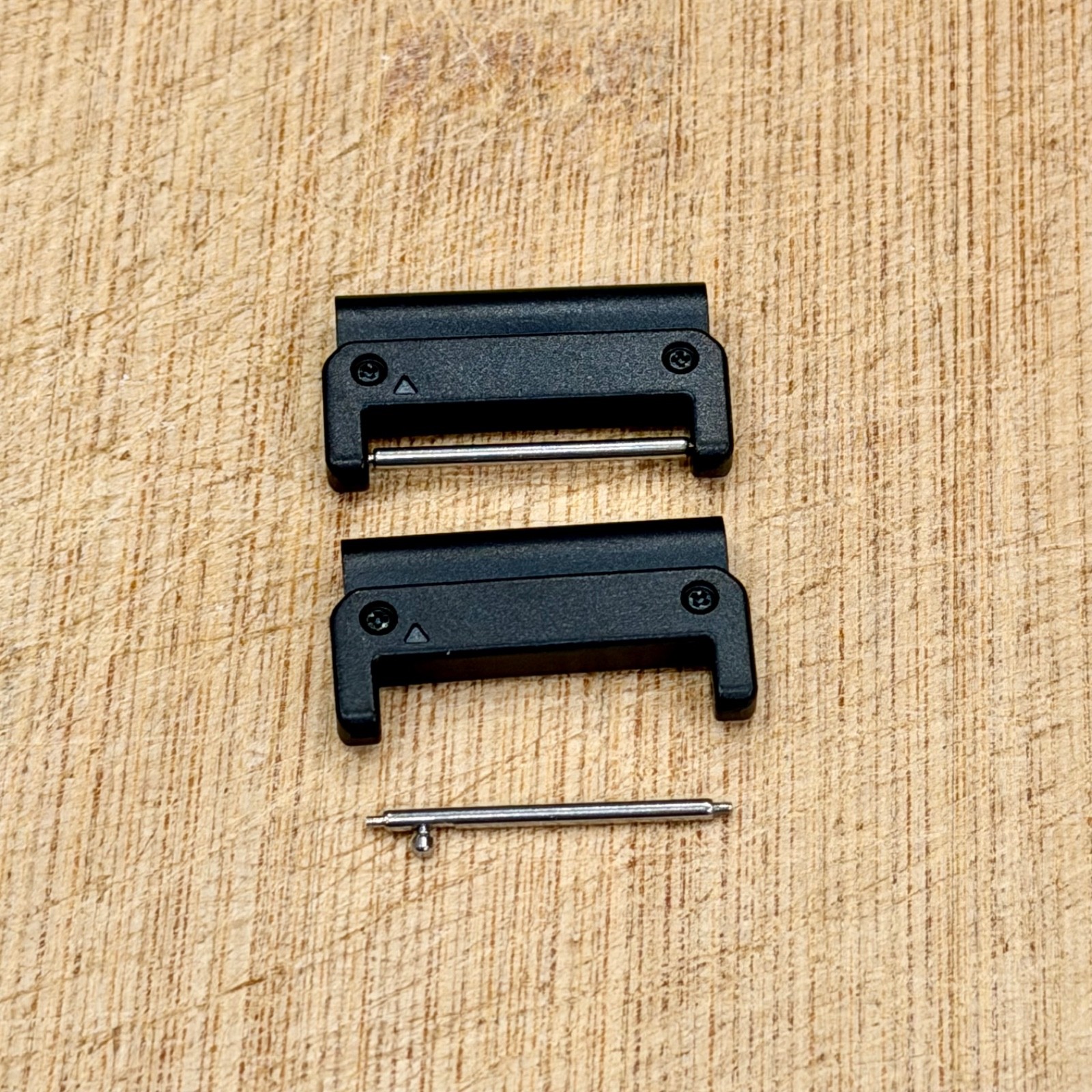 Black 26mm Quick Fit Connectors for Garmin Watch Adapters Stainless Steel Strap