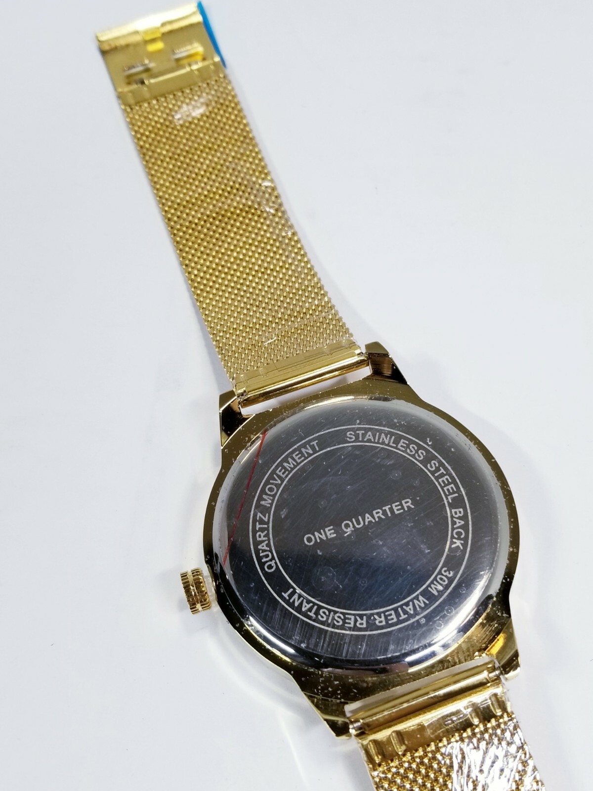 ONE QUARTER 45mm Stainless Steel Quartz 30m Water Resistant Blue/Gold Watch