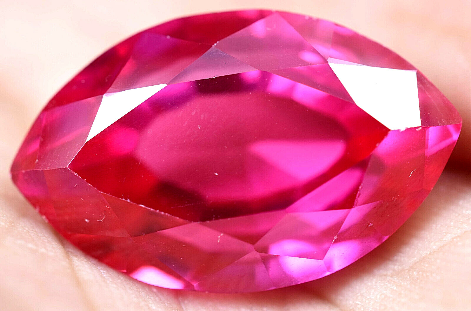 40.55 Ct Natural Mogok Rich Pink Huge Ruby GGL Certified Treated Gemstone