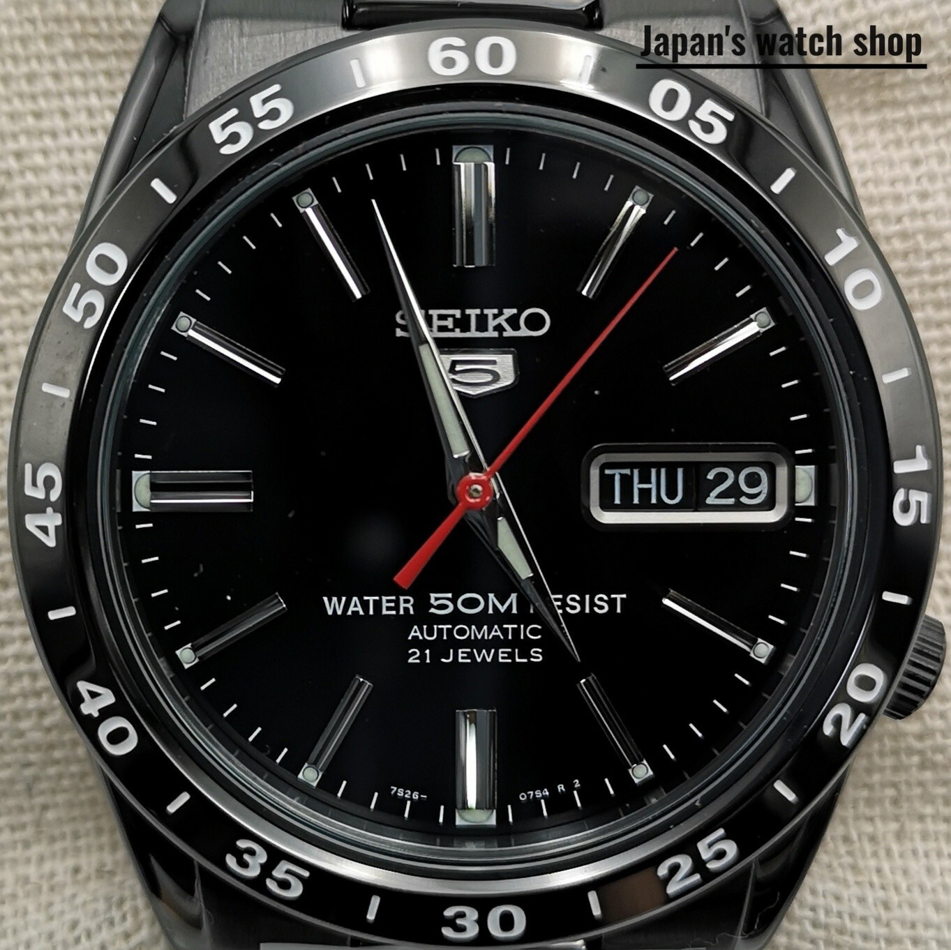 SEIKO SEIKO5 SNKE03K1 Black Automatic Men’s Watch New in Box