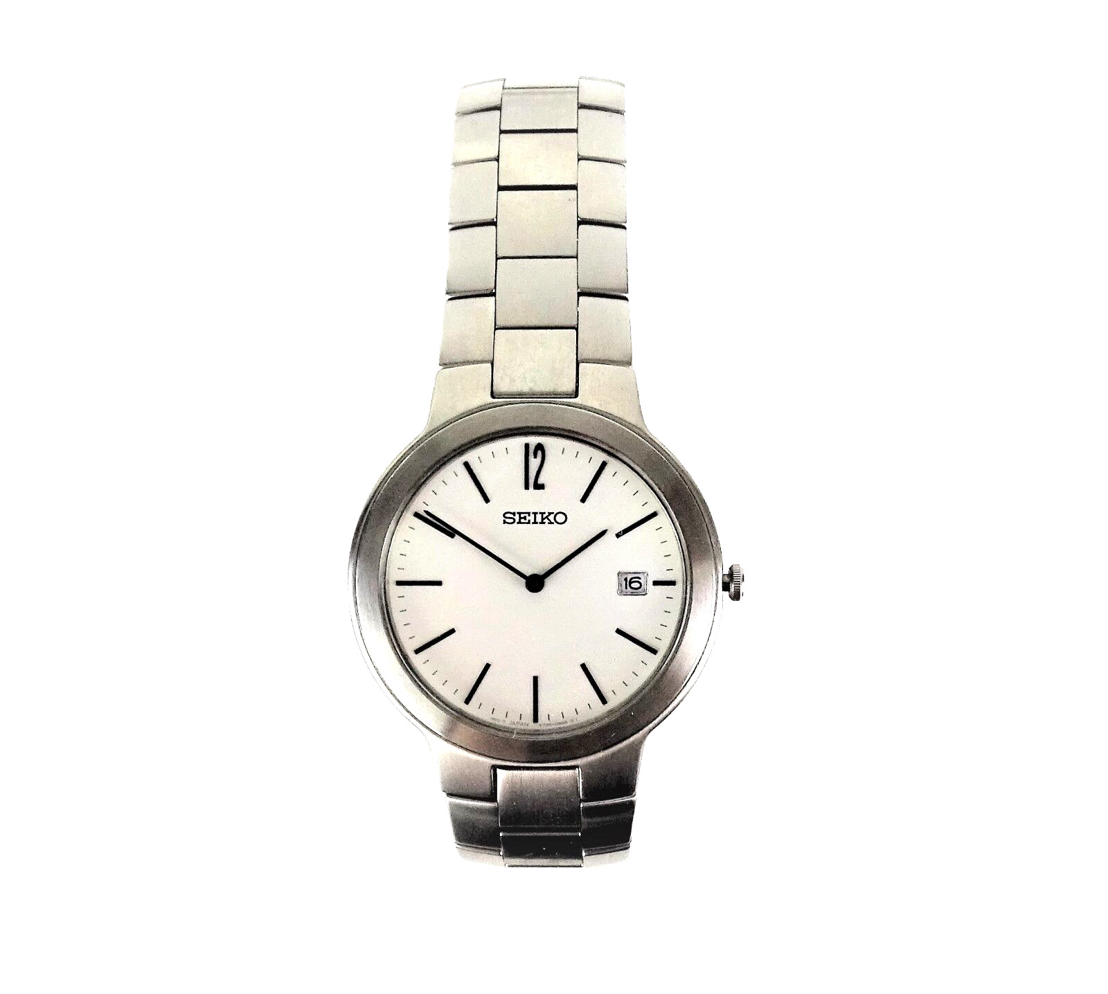 Seiko Men’s Watch Wristwatch Stainless Steel Date Analog NEW