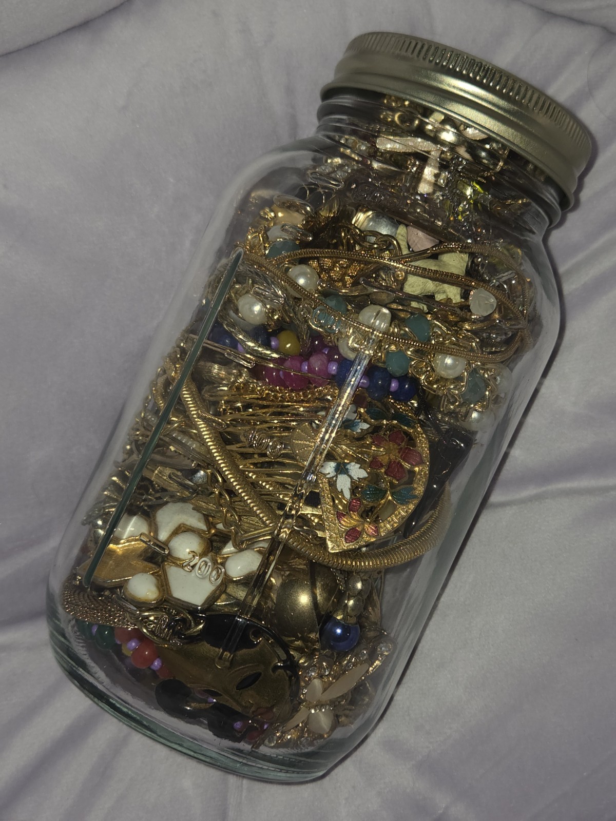 Avon Mixed Costume Jewelry Lot 50+ Gold Tone Multicolor Necklaces Pins Earrings