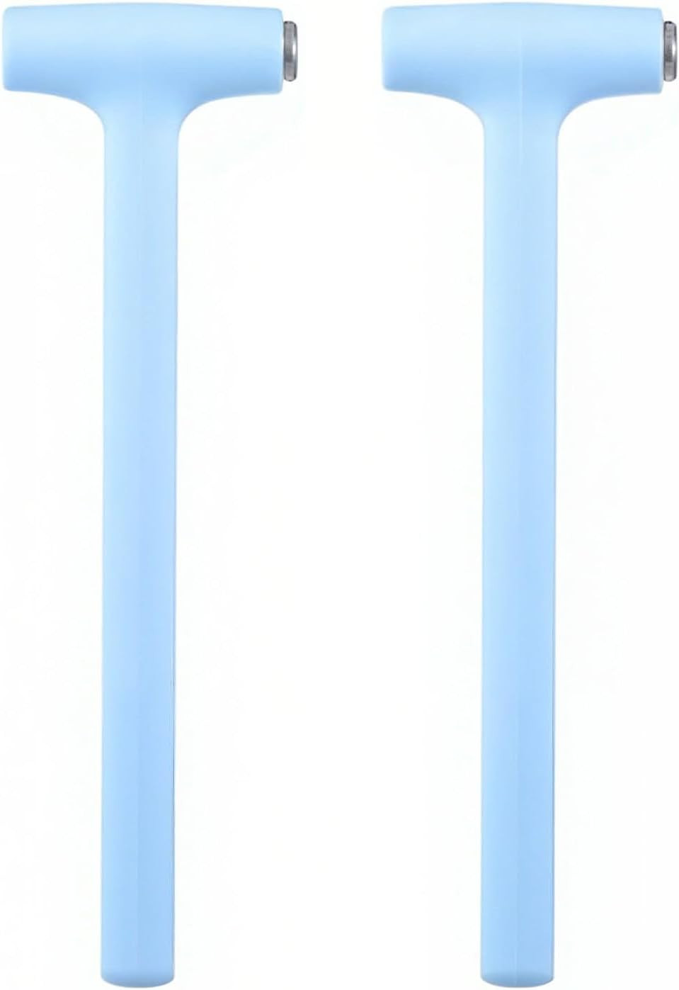 2Pc Mini Craft Hammer Set Dual Head Jewelry Leather Hobby Mallet 6.3 Inch Blue