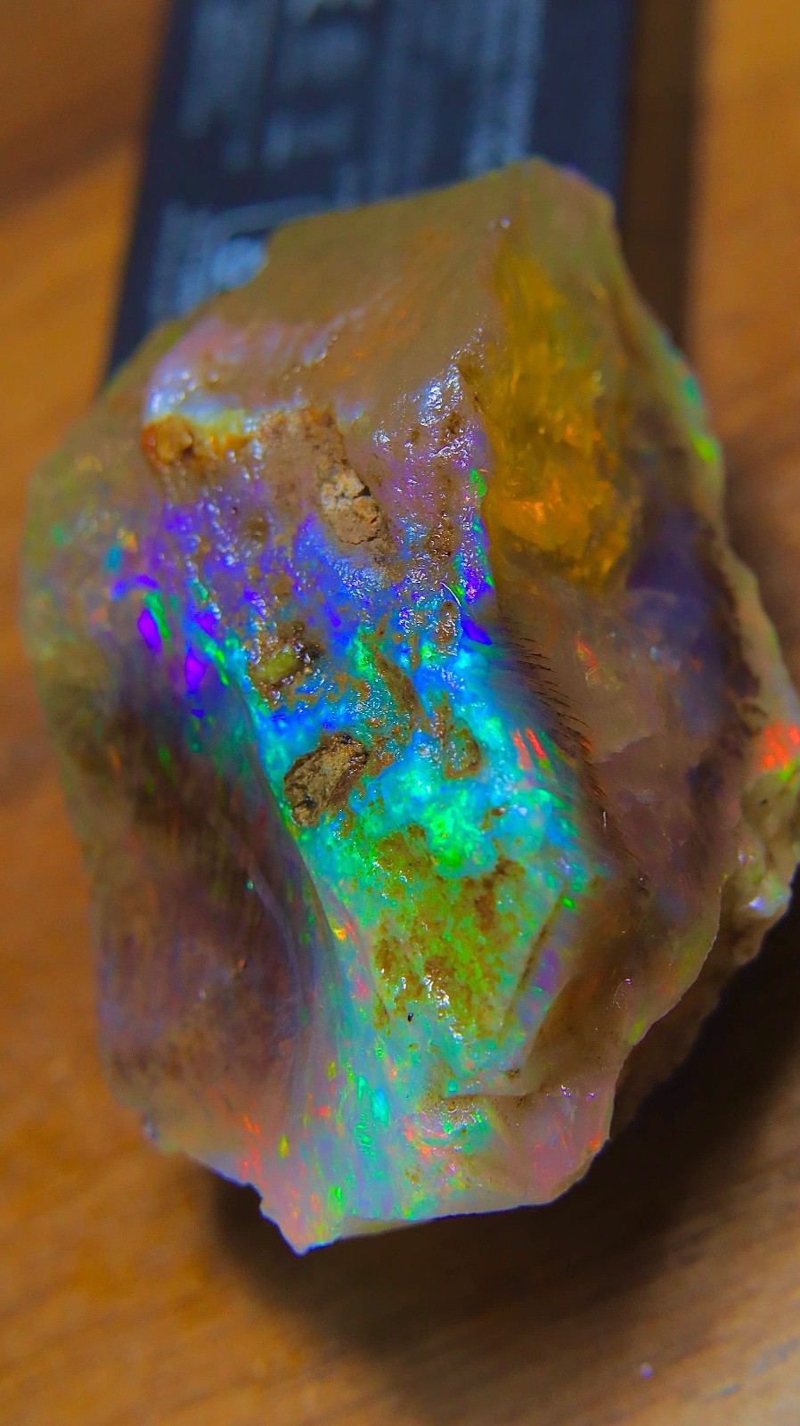 262 Ct Opal Rough Ethiopian Opal Loose Gemstone Large Play Of Color Natural Raw
